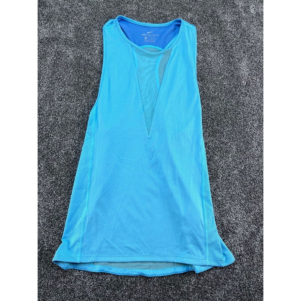 Nike Womens Zonal Cooling Relay Tank Top XS Blue Lightweight Breathable New